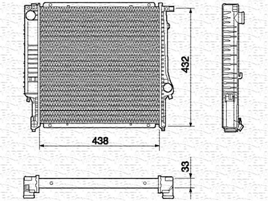 MAGNETI MARELLI radiatorius, variklio aušinimas 350213426000